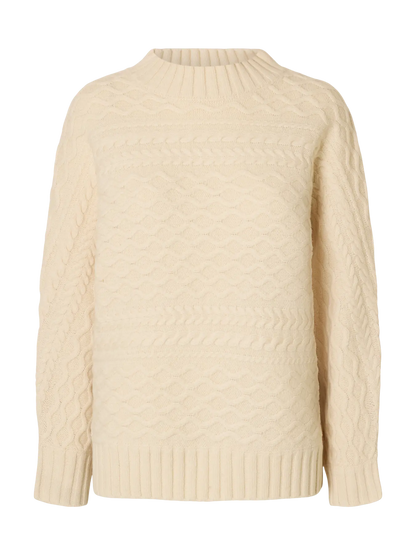 SLFNelly LS Cable Batsleeve Knit birch