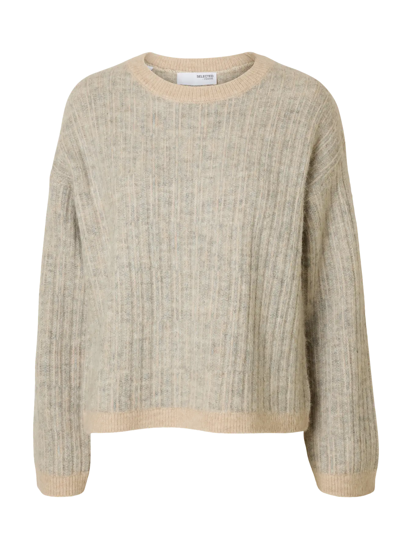 SLFAlva LS Knit Stripe o-Neck