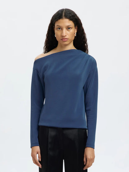 SLFTenny LS Draped Top key largo