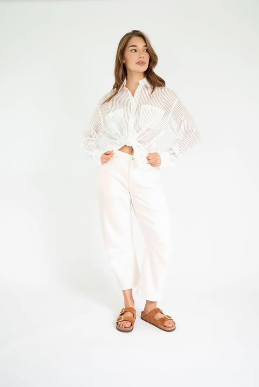 Est Seven Bellbarrel Denim white