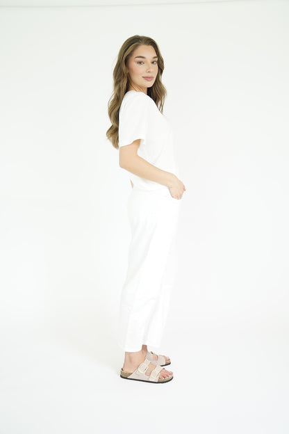 Est Seven Bellbarrel Denim white
