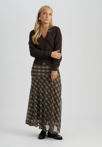 PC Safina Mesh Skirt toffee print