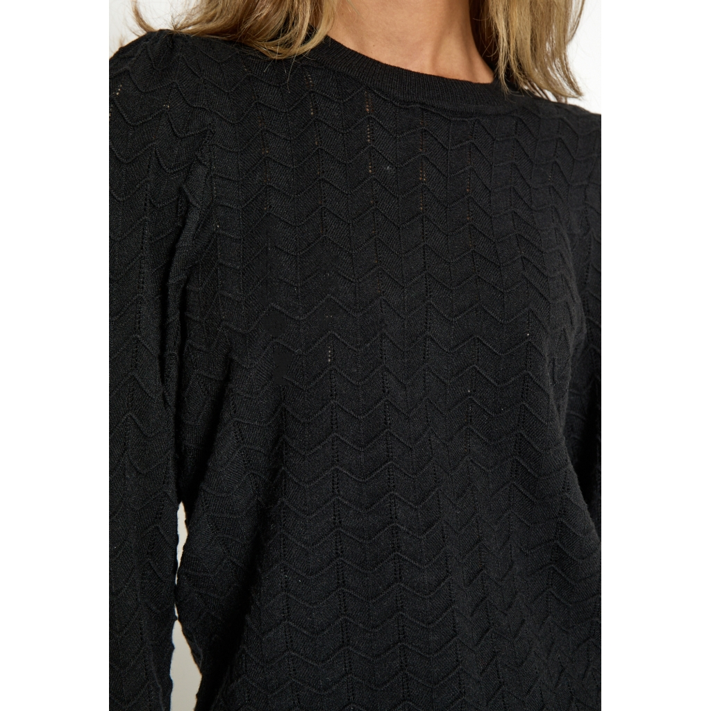PCRosy 3/4 Sleeve Pullover black