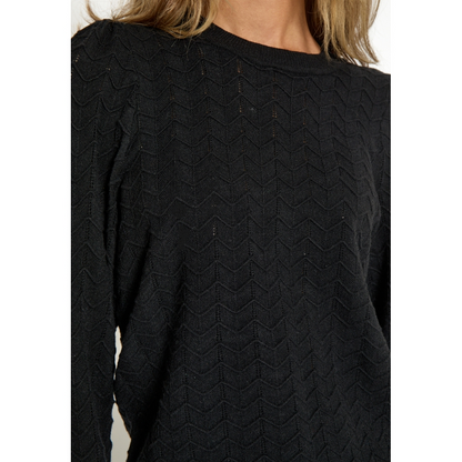 PCRosy 3/4 Sleeve Pullover black