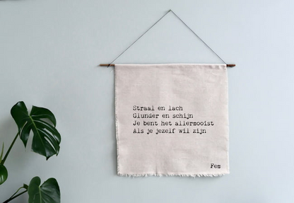 Papierpleziertjes Wanddoek