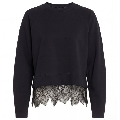 PC Tora GRS Lace Long Sleeve Sweat black