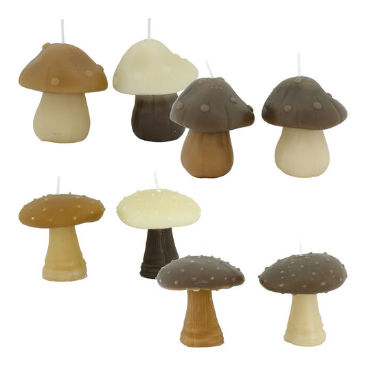 HS Deco Candle Mushroom Mix beige