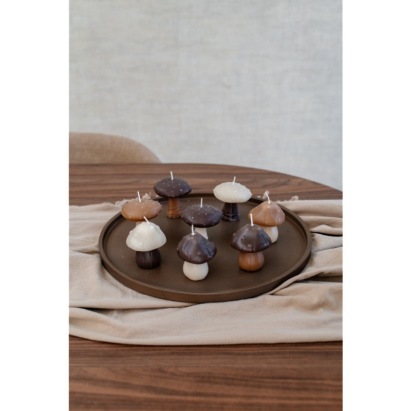 HS Deco Candle Mushroom Mix beige