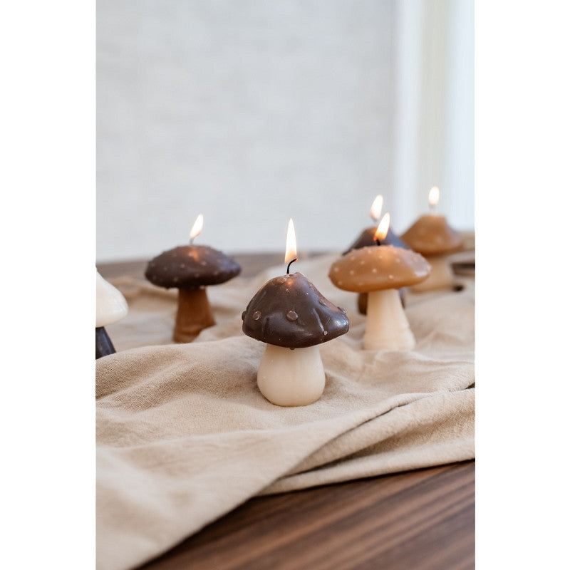 HS Deco Candle Mushroom Mix beige