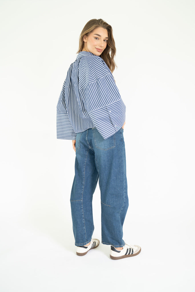 Est Seven Varissa Blouse blue /white