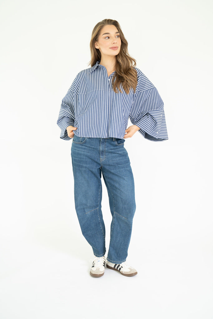 Est Seven Varissa Blouse blue /white