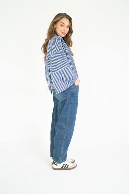 Est Seven Varissa Blouse blue /white