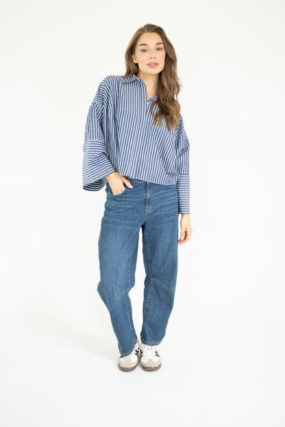 Est Seven Varissa Blouse blue /white