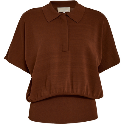 PCNaia Polo Top cherry mahogany