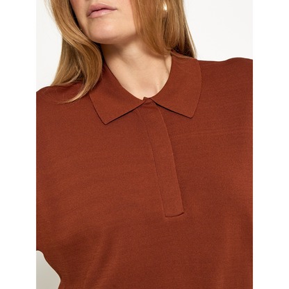 PCNaia Polo Top cherry mahogany