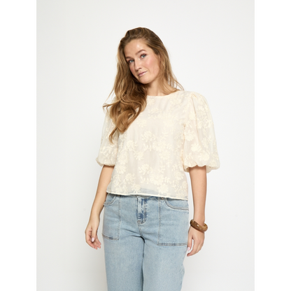 PCNomara Blouse whitecap crème