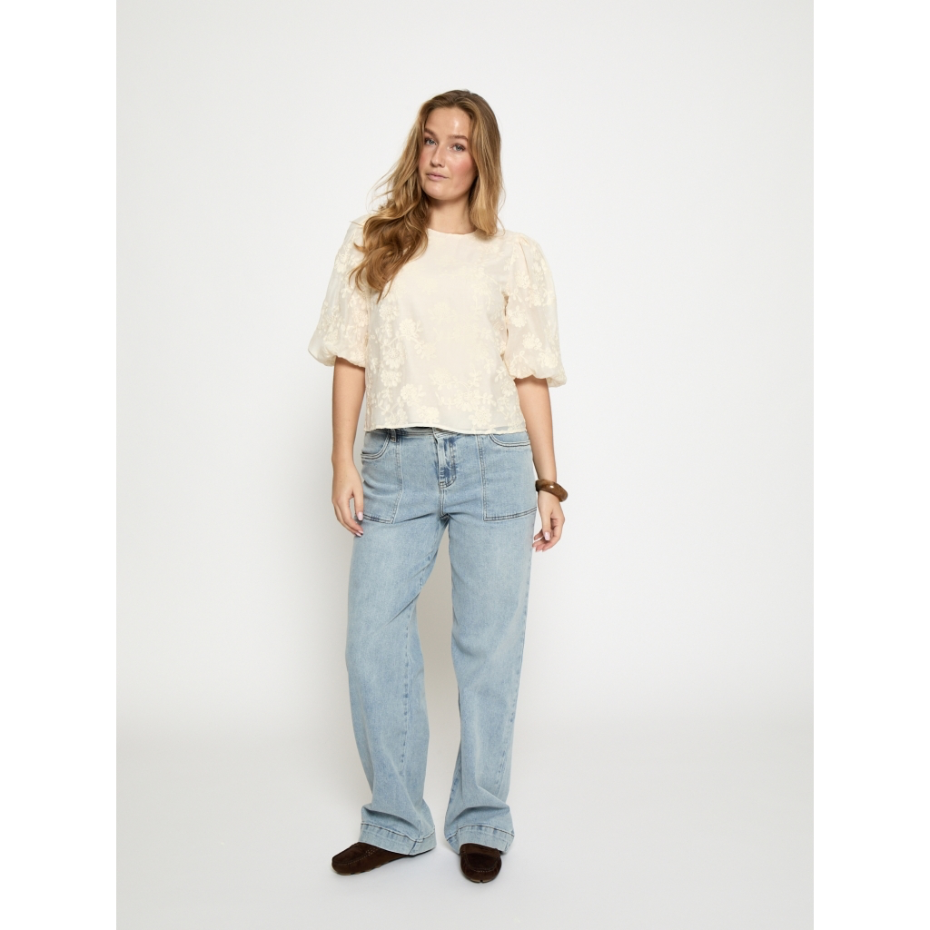 PCNomara Blouse whitecap crème