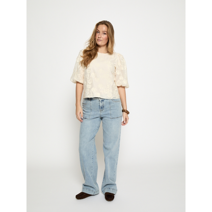 PCNomara Blouse whitecap crème