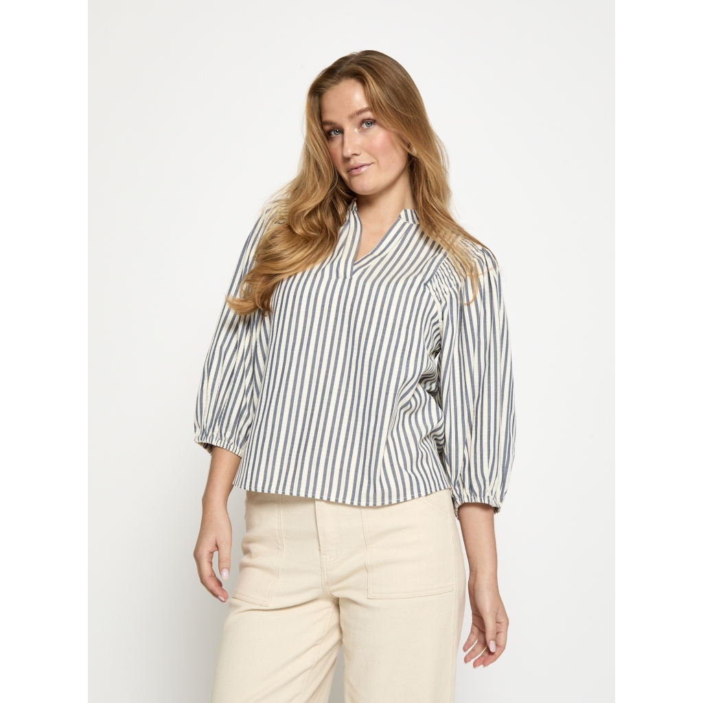 PCNinka Blouse whitecap grey stripe
