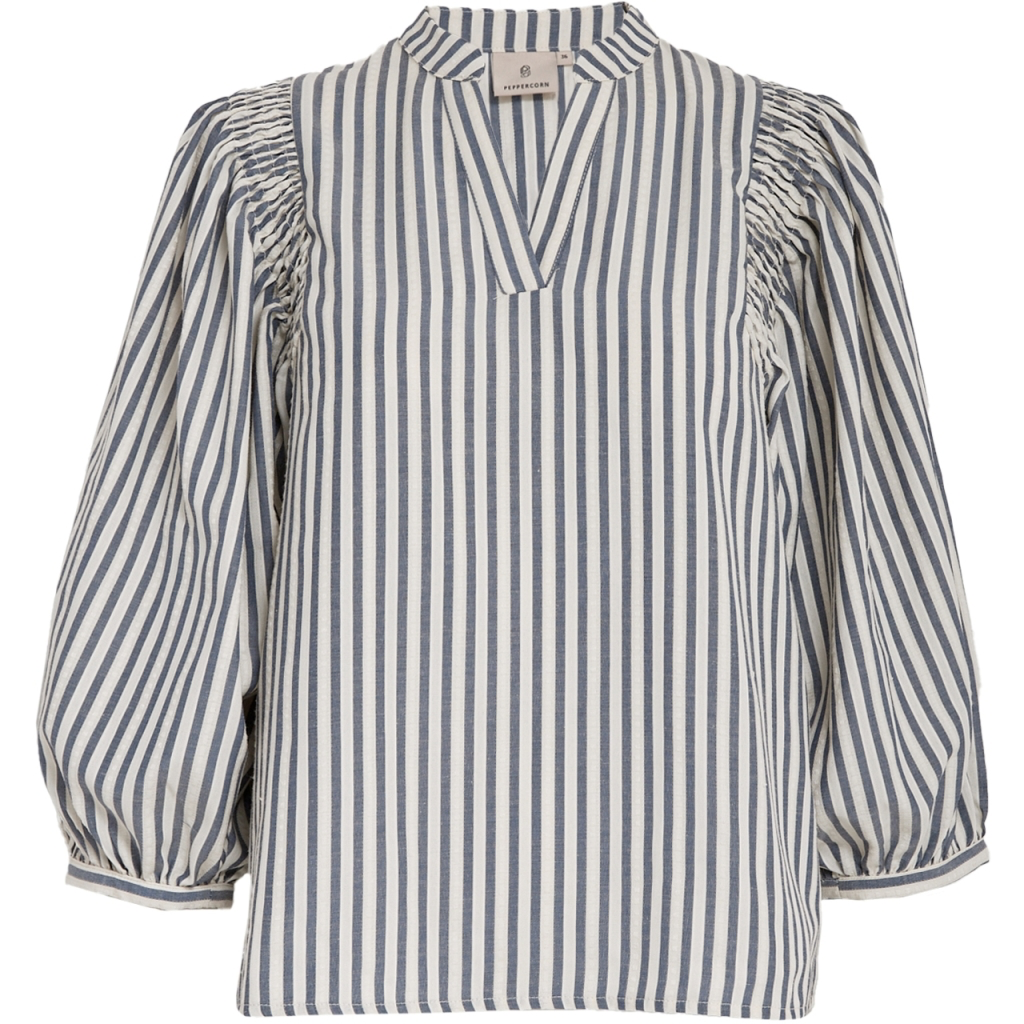 PCNinka Blouse whitecap grey stripe