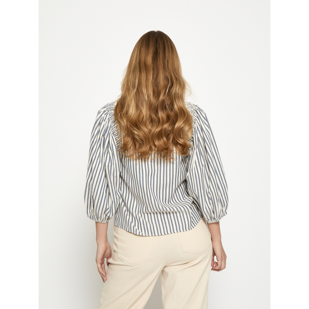 PCNinka Blouse whitecap grey stripe