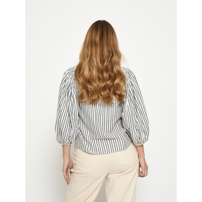 PCNinka Blouse whitecap grey stripe
