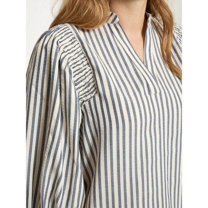 PCNinka Blouse whitecap grey stripe