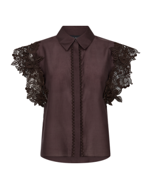 CMMolly-Shirt Boxy Lace mulch