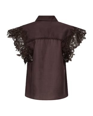 CMMolly-Shirt Boxy Lace mulch