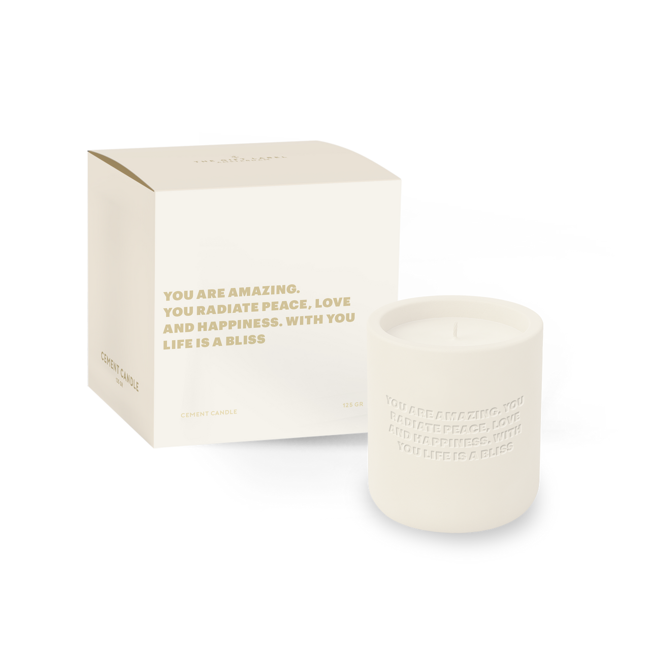 Cemented Candle 170gr You are amazing (white)