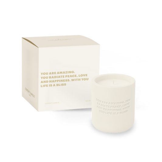 Cemented Candle 170gr You are amazing (white)