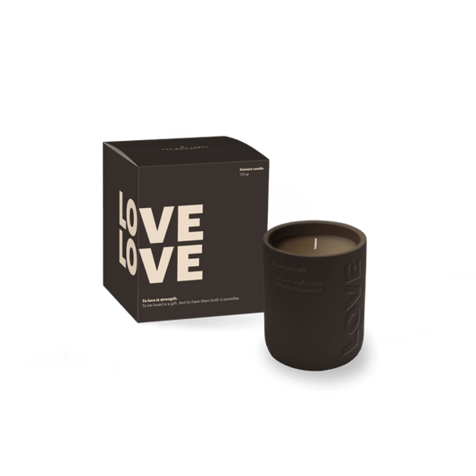 Cemented Candle 170gr LOVE taupe