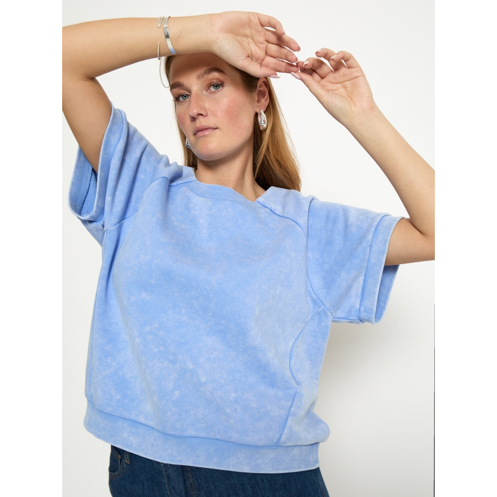 PCNicia Oversized Top cornflower blue