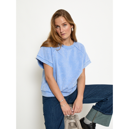 PCNicia Oversized Top cornflower blue