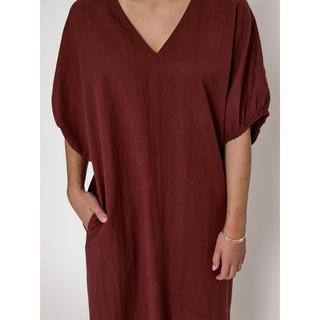PC Rebecca Dress maroon red
