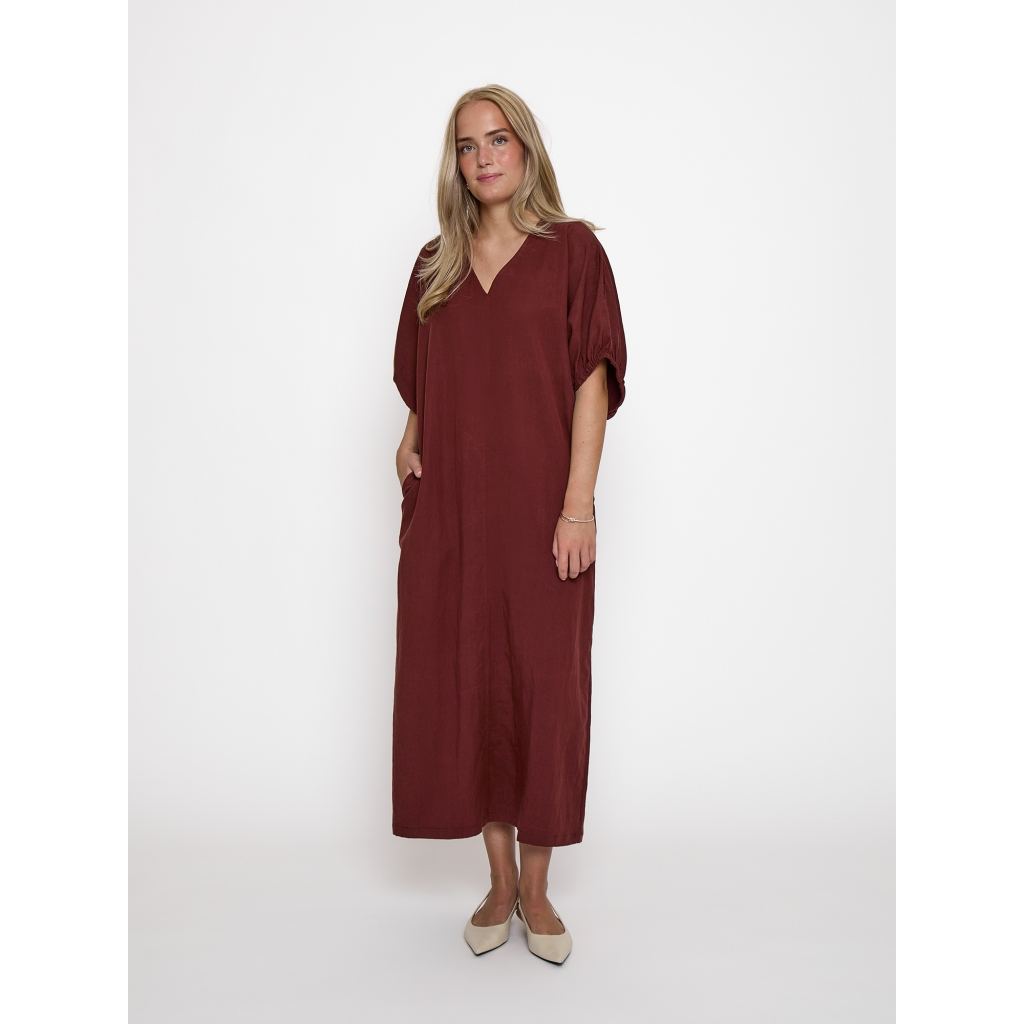 PC Rebecca Dress maroon red