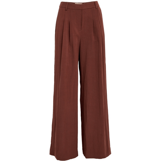 PCRebecca Wide Pant maroon red
