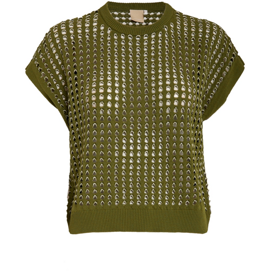 PCRaina GRS Knit Vest calla green