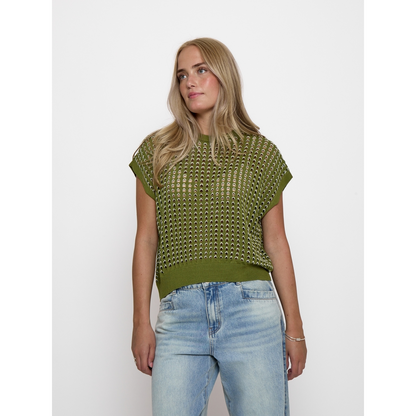 PCRaina GRS Knit Vest calla green
