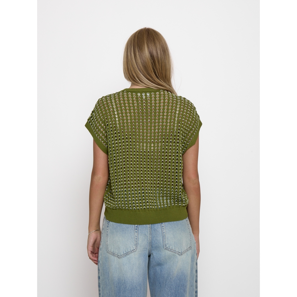PCRaina GRS Knit Vest calla green