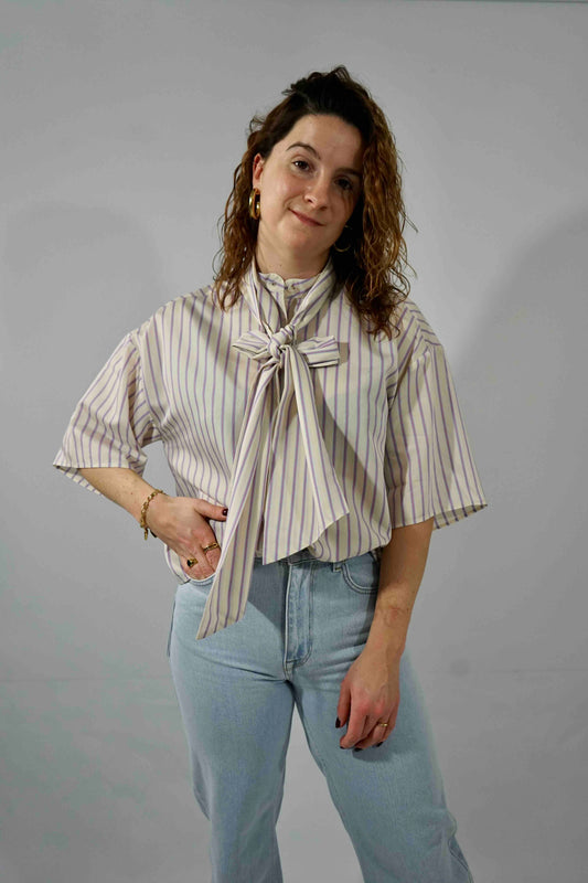 Ana-Juno 3/4 Bow Shirt Birch