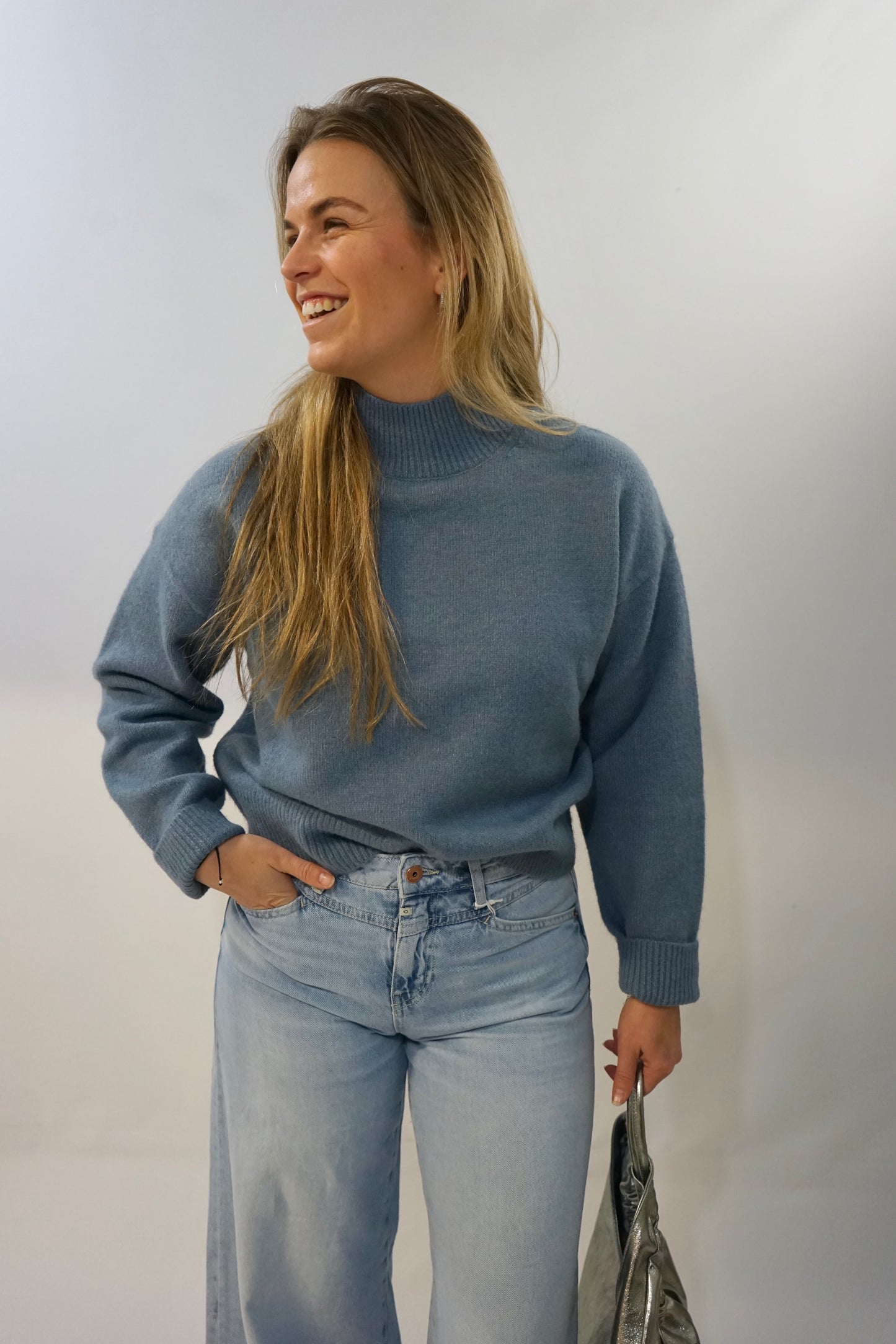 Paulina Knit Trui Smoke Blue