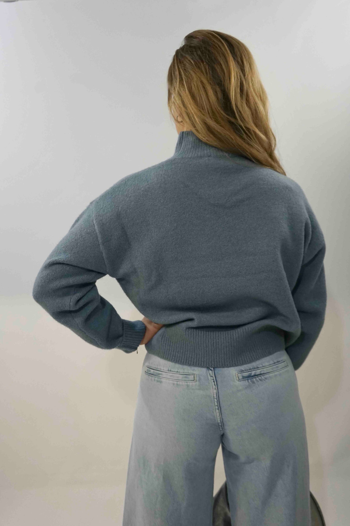 Paulina Knit Trui Smoke Blue