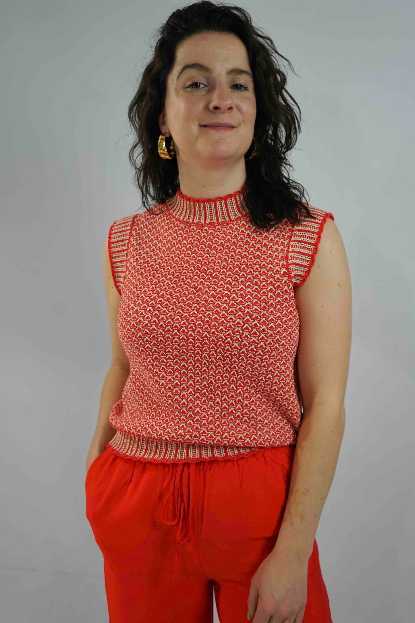 Spencer top Pilla Flame Scarlet/ Oatmeal