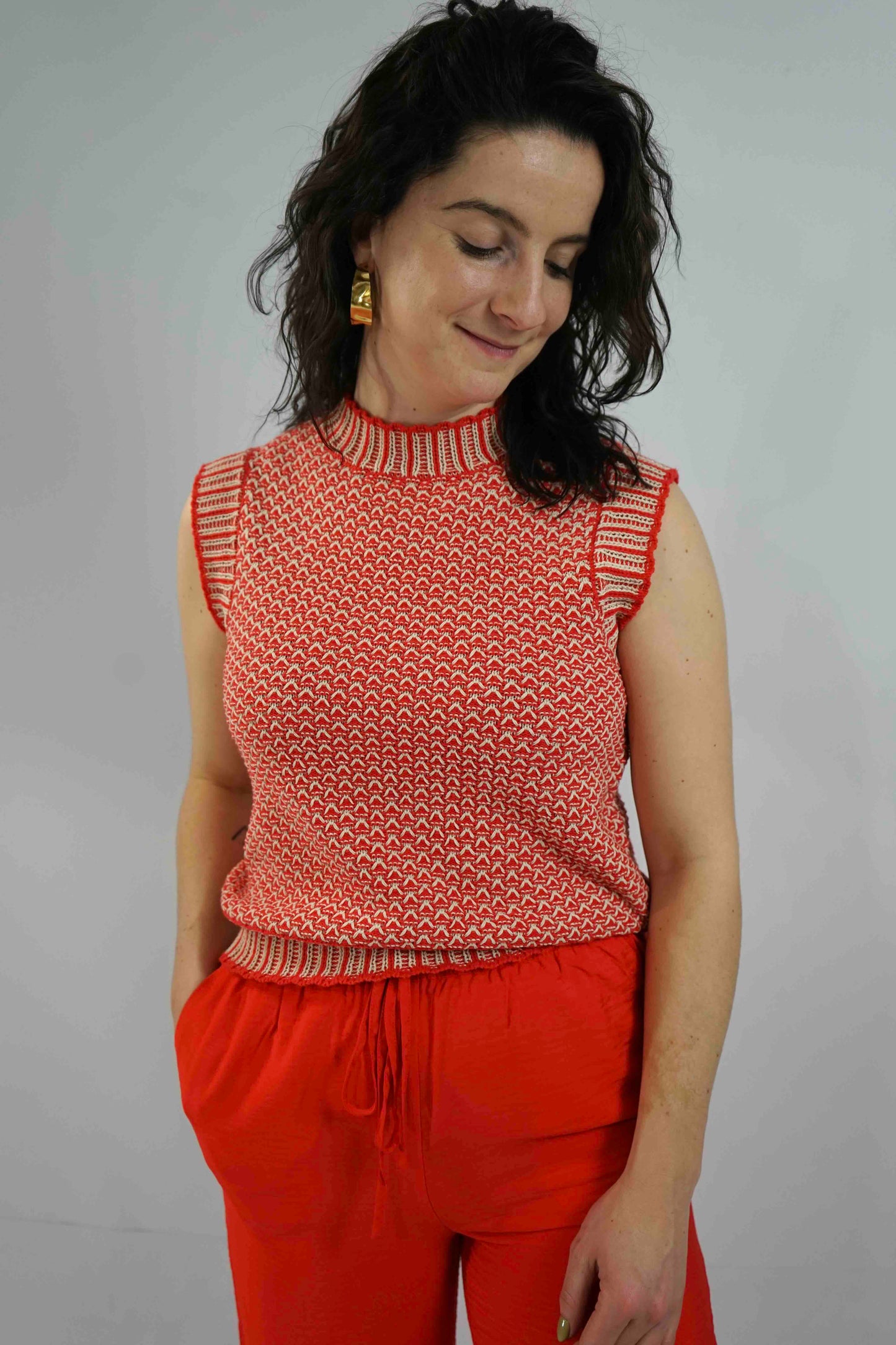 Spencer top Pilla Flame Scarlet/ Oatmeal