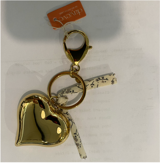 Day&Eve Tas-hanger - sleutelhanger gouden hart