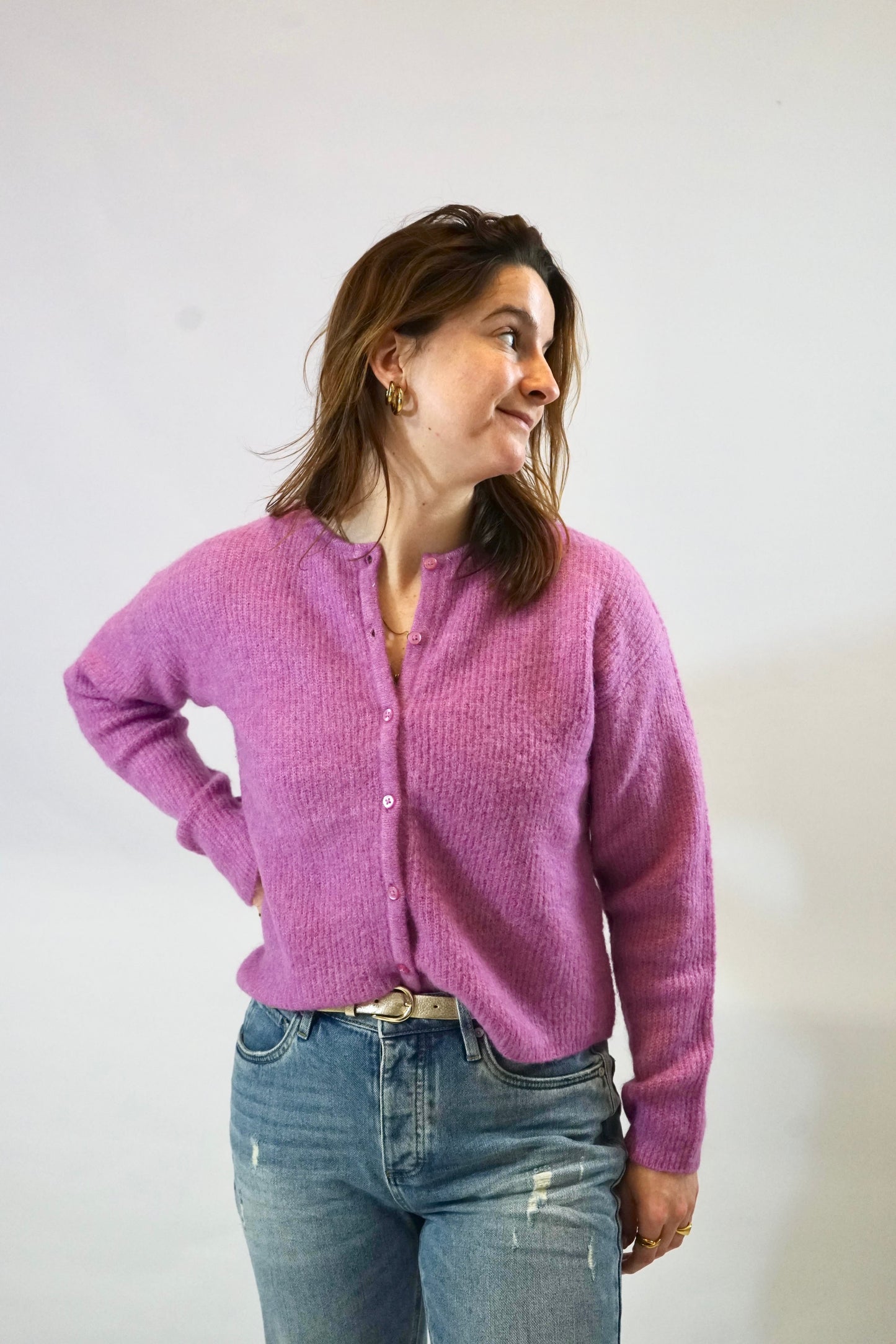 Sia Knit Cardigan First Bloom