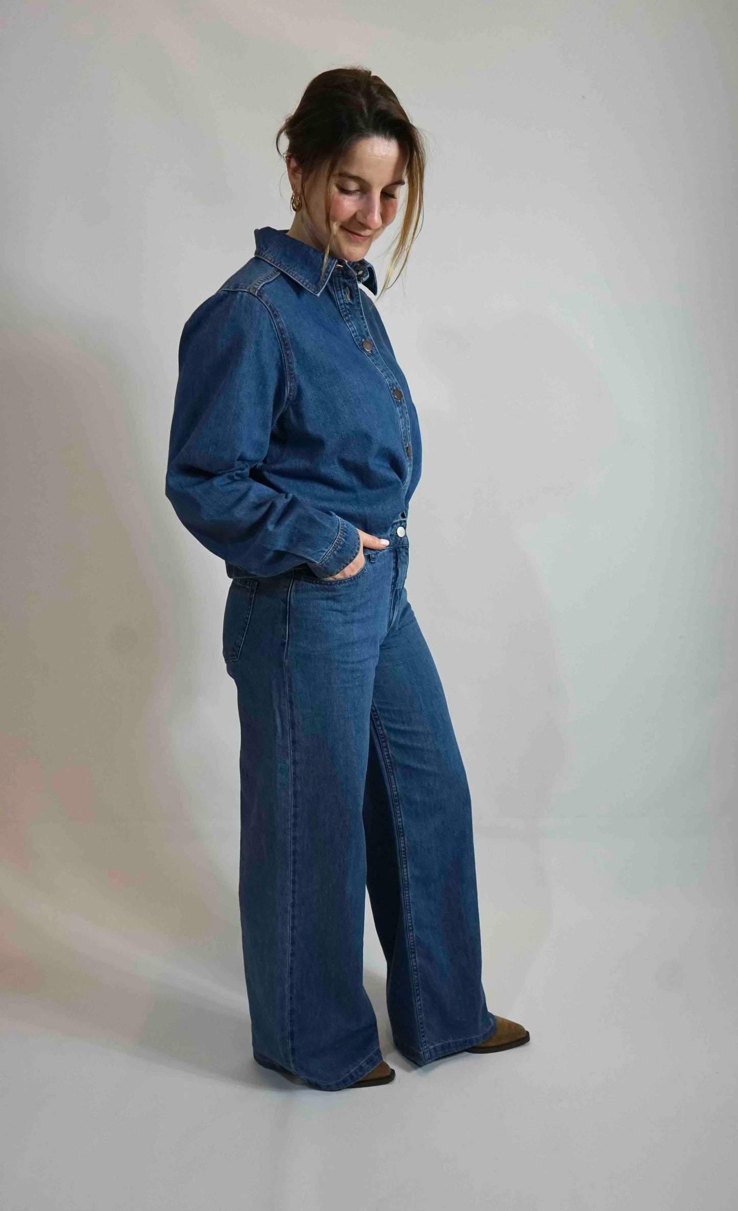 Elena Pants Mid Blue Wash
