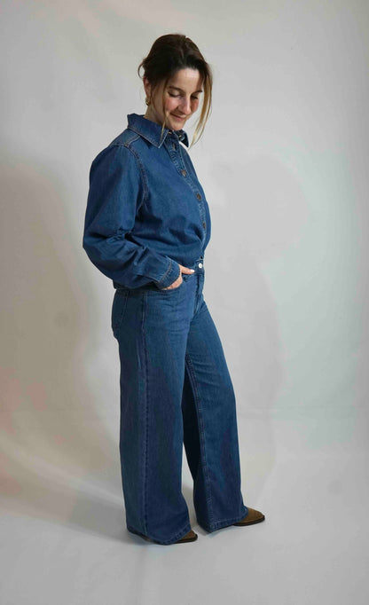 Elena Pants Mid Blue Wash