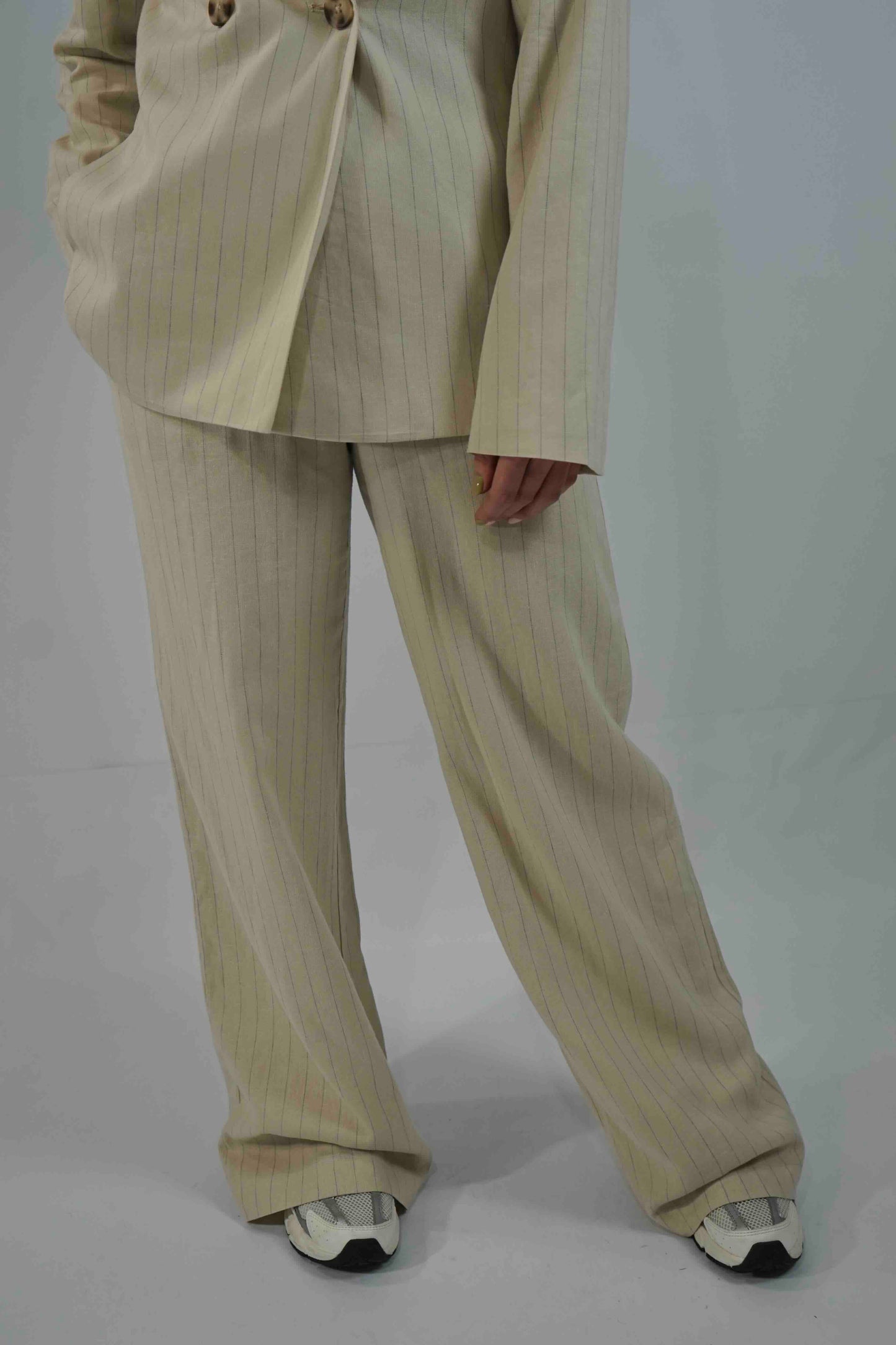 Lyra Pants Linen Stipe